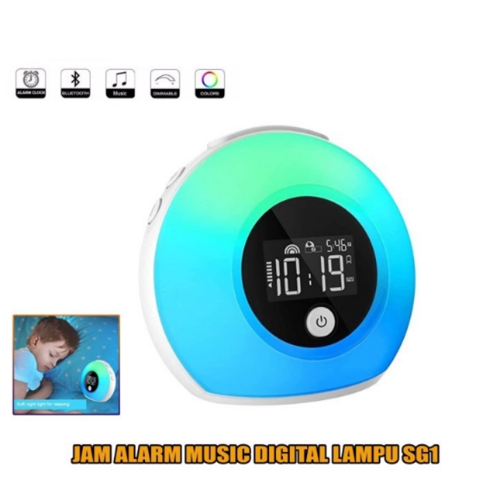 JAM ALARM MUSIC DIGITAL LAMPU SG1